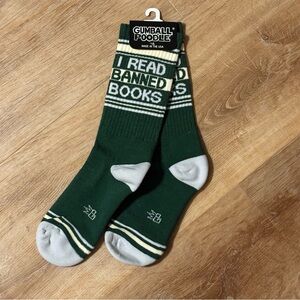 NEW WITH TAG GIFT “ I read banned books” socks **2 for 20**